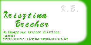 krisztina brecher business card